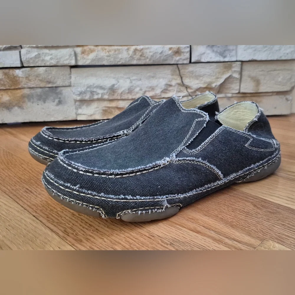Tony Lama Men's 8.5 Charcoal Gray Slip-On Loafers RR3024